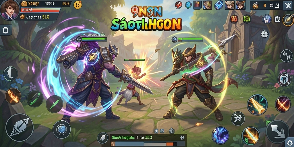 Tangkapan layar gameplay 9N9N menunjukkan serunya berstrategi.