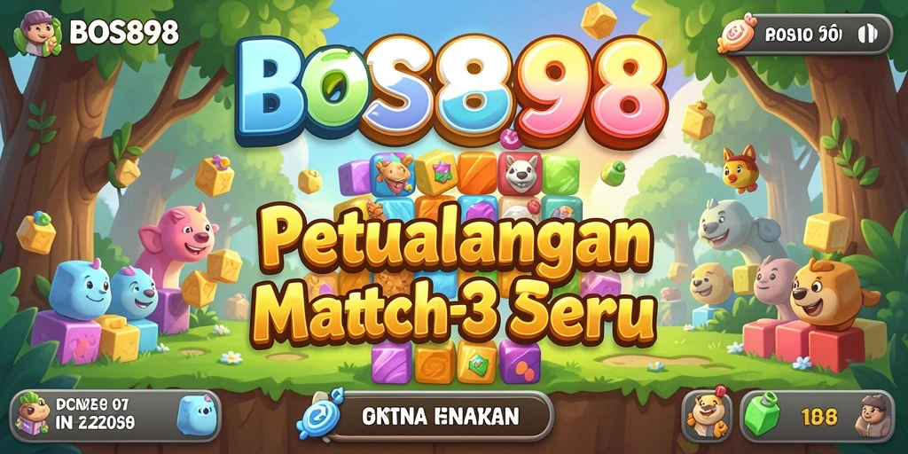 Tampilan gameplay BOS898 yang penuh warna dan menantang.