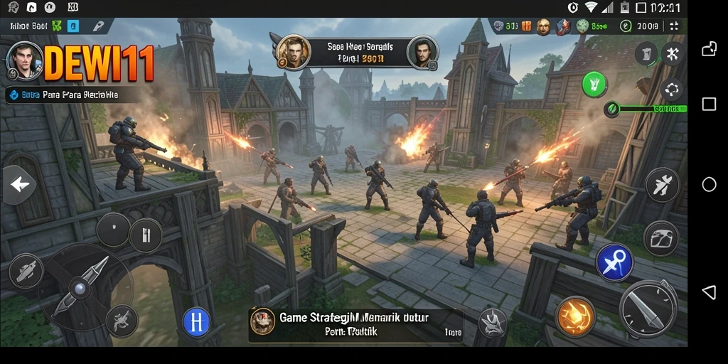 Tangkapan layar gameplay DEWI11 yang menampilkan aksi strategi.