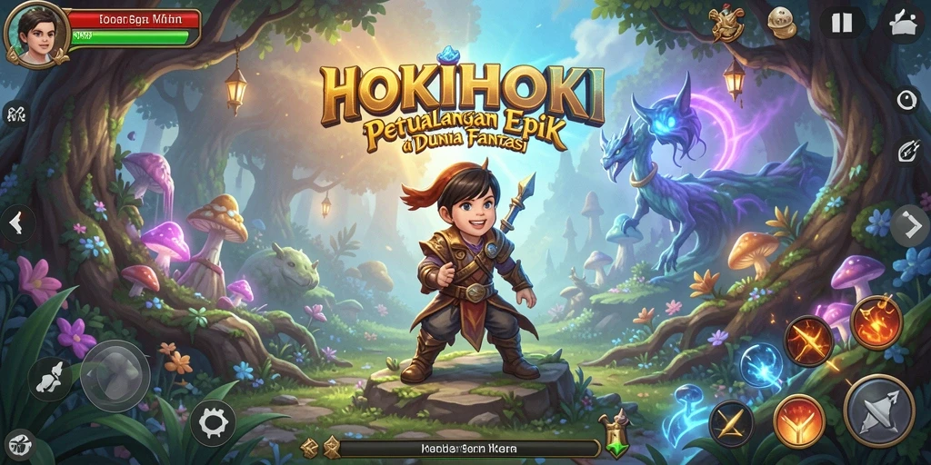 Tangkapan layar menampilkan aksi seru dalam HOKIHOKI dengan pertempuran karakter yang epik.