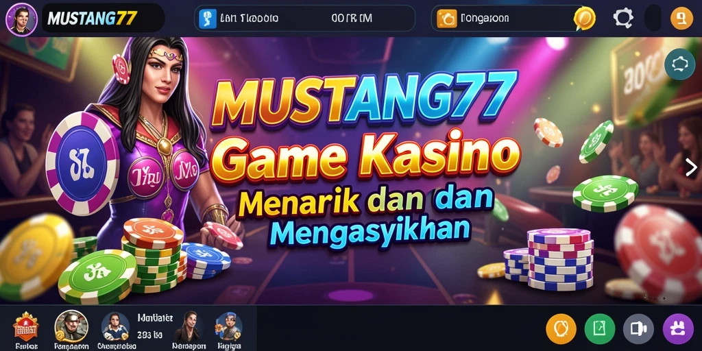 Tampilan menawan gameplay Kasino di MUSTANG77.