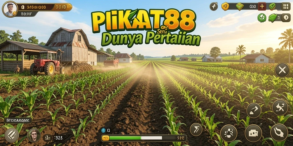 Tampilan gameplay <strong>SIKAT88</strong> yang menarik saat memanen hasil pertanian.