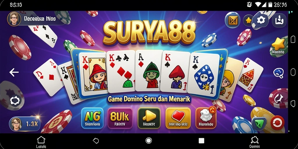 Screenshot gameplay SURYA88 yang menunjukkan keseruan bermain Domino.