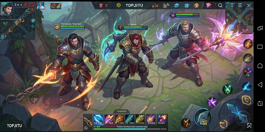 Tampilan seru dari gameplay MOBA yang mendebarkan.