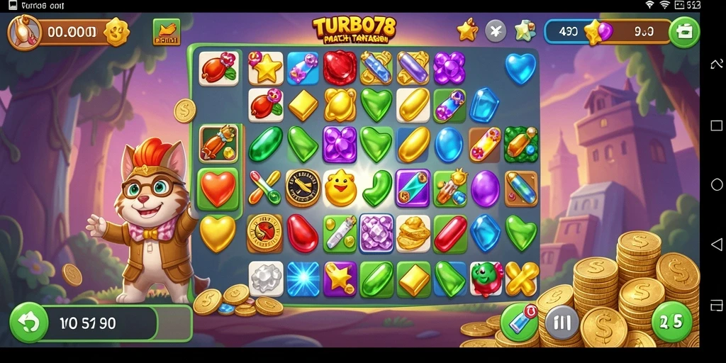 Tampilan gameplay TURBO78 yang menarik dan penuh warna.