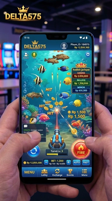 Tampilan antarmuka aplikasi delta575 yang sederhana.